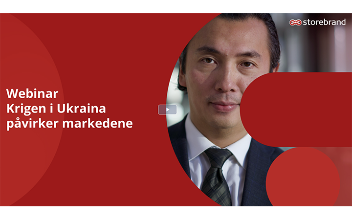 Webinar om hur kriget i Ukraina påverkar marknaderna med Storebrand-logotyp