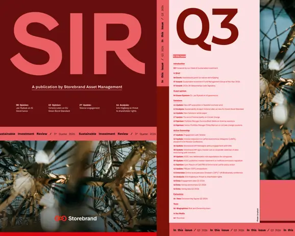 Framisda och sida 2 i SIR Q3 2026 rapport.