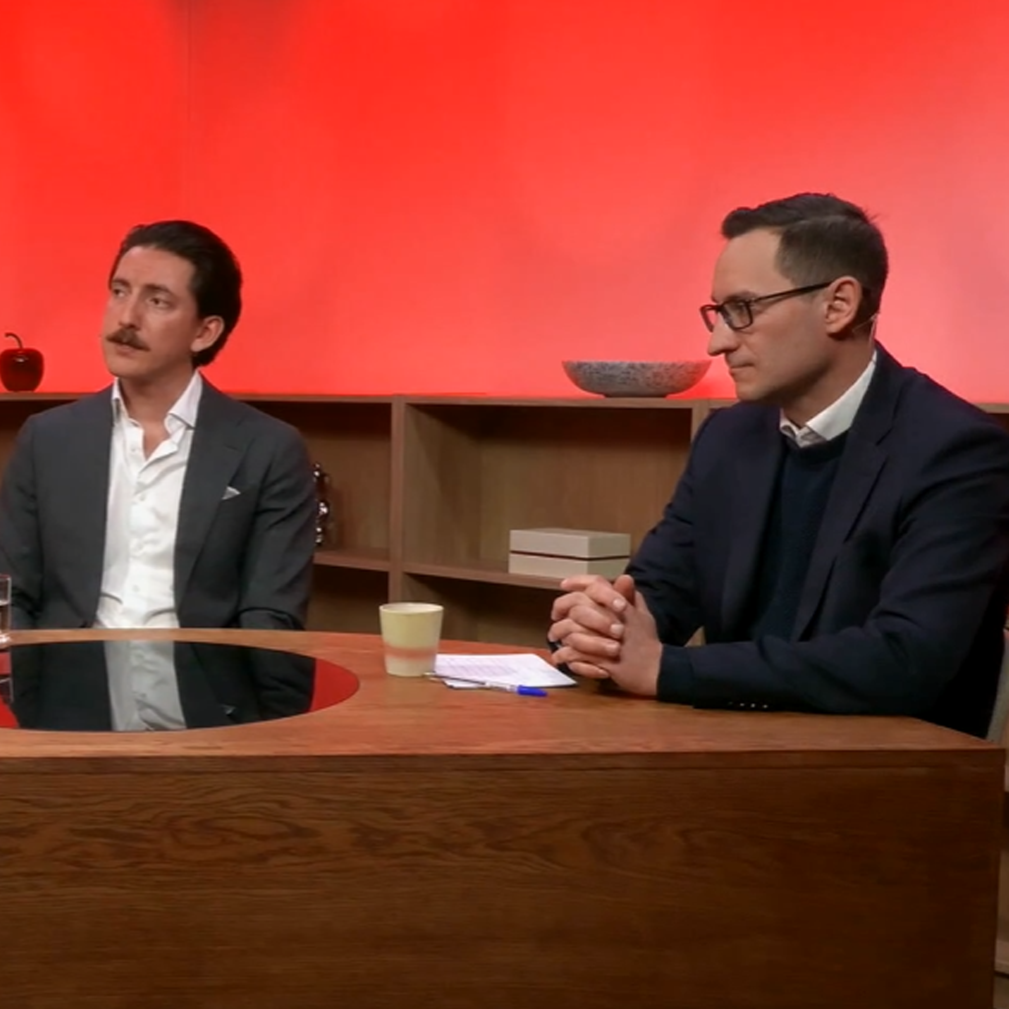 Erik Högberg och Kamil Zabielski intervjuas i studion.
